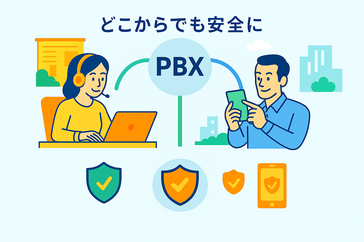社内でも社外でも変わらなPBX
