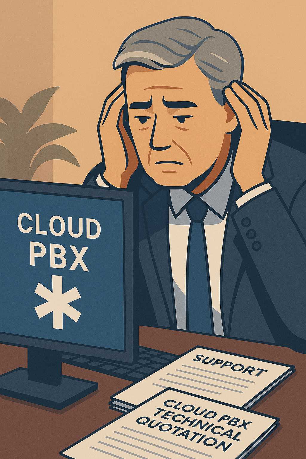 クラウドPBXシステムのサポートで困っている人